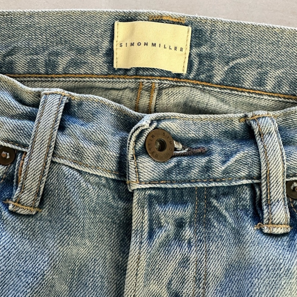 Simon Miller M001 Narrow Copen Light Wash Button Fly Jeans Size 29x32 Low Rise - Picture 3 of 9